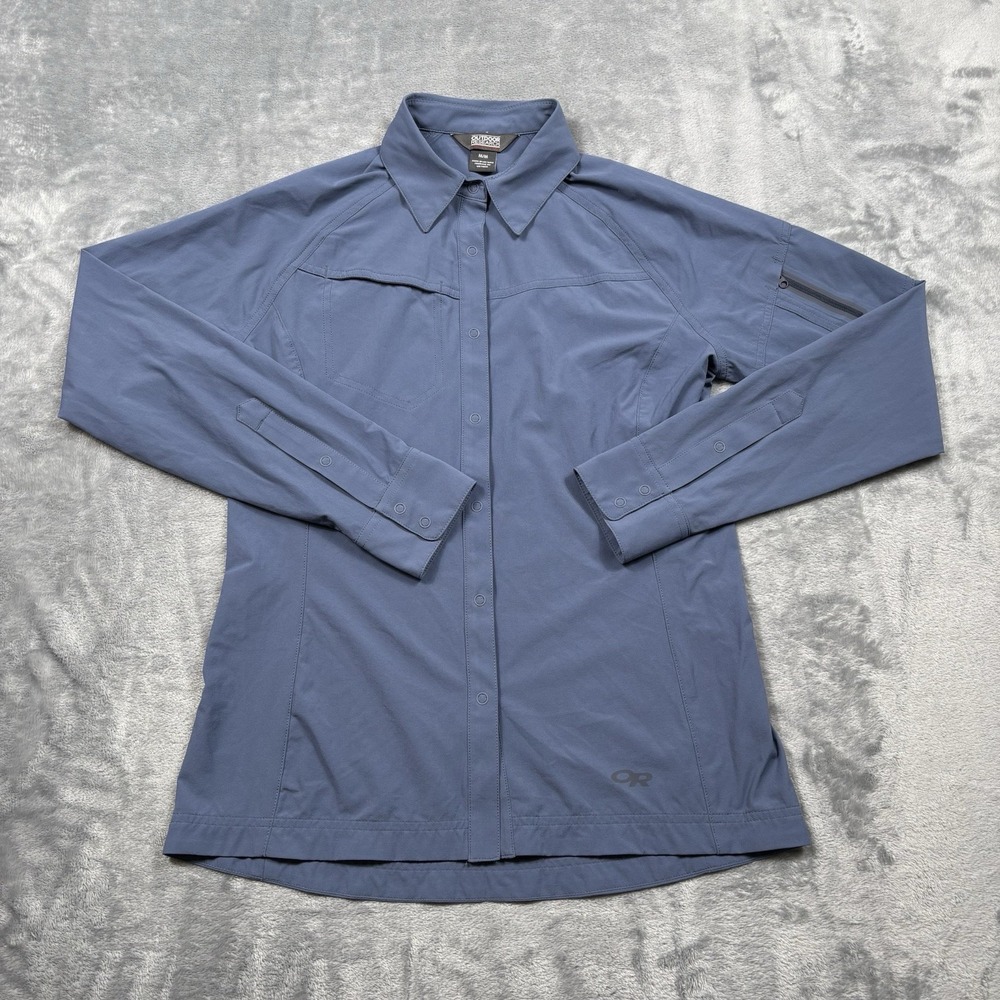 Outdoor Research Ferrosi Shirt Jacket Women's Medium Blue Stretch Hiking 269189